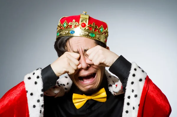 Concepto de rey hombre de negocios con corona — Foto de Stock