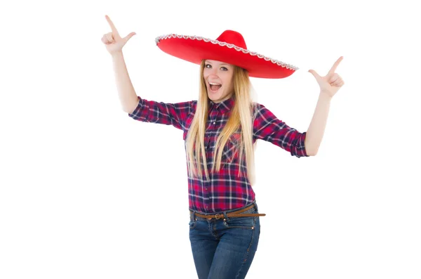 Funny mexican with sombrero in concept — Stock Photo, Image