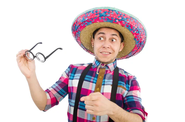 Divertente messicano con sombrero in concetto — Foto Stock