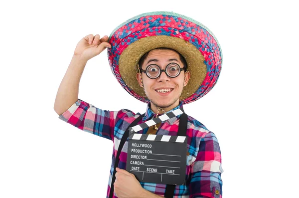 Lustiger Mexikaner mit Sombrero im Konzept — Stockfoto