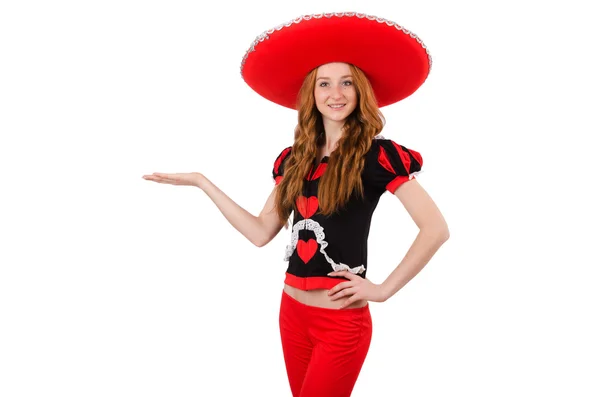 Divertente messicano con sombrero in concetto — Foto Stock