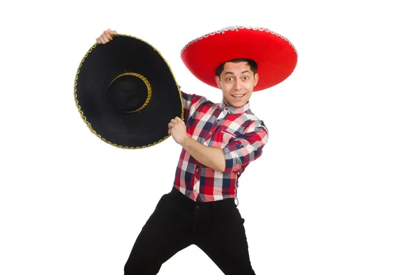 Lustiger Mexikaner mit Sombrero im Konzept — Stockfoto