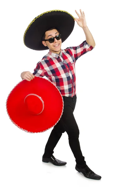 Divertente messicano con sombrero in concetto — Foto Stock