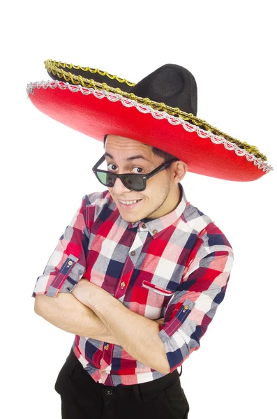 Rolig mexikanska med sombrero i koncept — Stockfoto