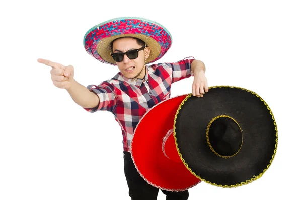 Grappig Mexicaans met sombrero in concept — Stockfoto
