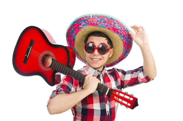 Divertente messicano con sombrero in concetto — Foto Stock