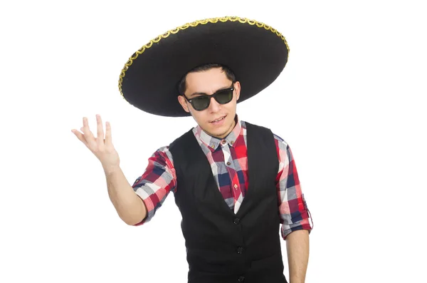 Divertente messicano con sombrero in concetto — Foto Stock