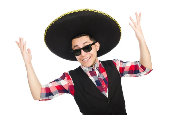 Divertido mexicano con sombrero en concepto — Foto de Stock