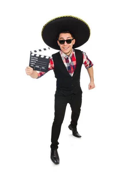 Rolig mexikanska med sombrero i koncept — Stockfoto