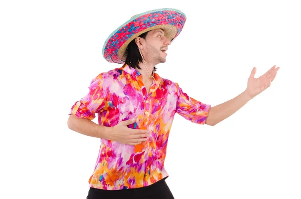 Divertido mexicano con sombrero en concepto —  Fotos de Stock