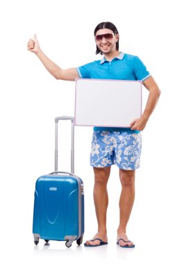 Seyahat konsepti beyazlara izole edildi