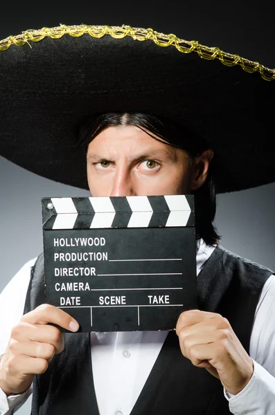 Funny mexican with sombrero in concept — Stock Photo, Image