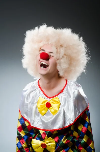 Funny clown in the studio — Stock Photo, Image