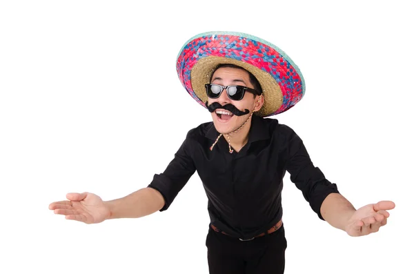 Divertente messicano con sombrero in concetto — Foto Stock