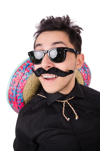 Divertido mexicano con sombrero en concepto — Foto de Stock