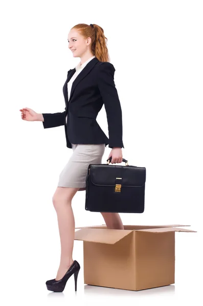 Woman businesswoman in business concept — Stock Photo, Image