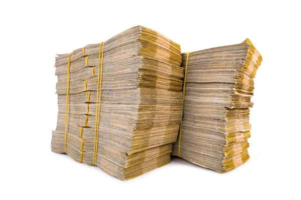 Stack of money isolated on the white — Stock Photo, Image