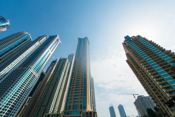 Tall Dubai Marina skyscrapers in UAE — Stock Photo, Image