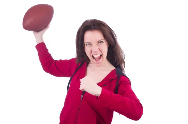 Woman in red costume in sports sporting concept — Stock Photo, Image