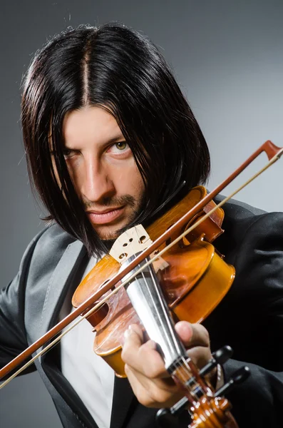 Man violin player in musican concept — Stock Photo, Image