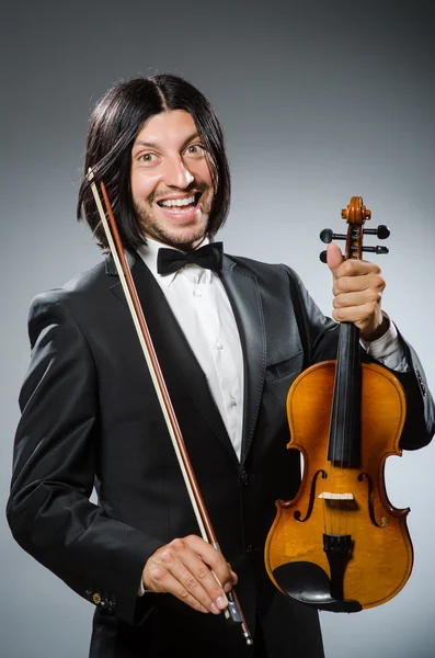 Man violin player in musican concept — Stock Photo, Image
