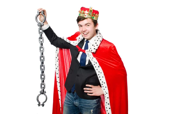 Koncept krále obchodníka s korunou — Stock fotografie