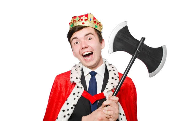 Begreppet kung affärsman med krona — Stockfoto