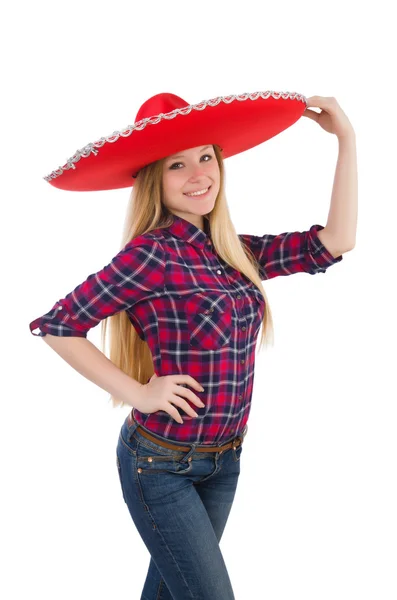 Divertente messicano con sombrero in concetto — Foto Stock