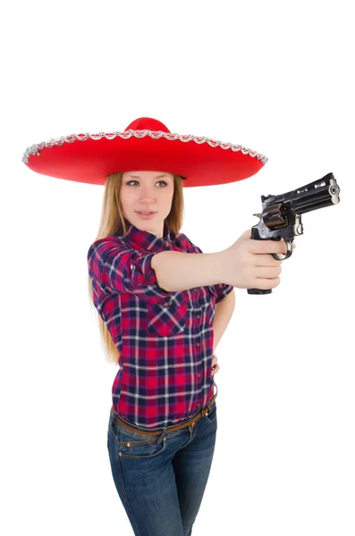 Vtipné mexické s sombrero v konceptu — Stock fotografie