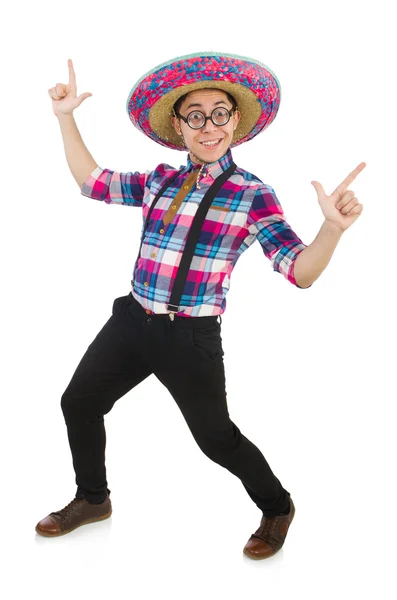 Divertido mexicano con sombrero en concepto — Foto de Stock