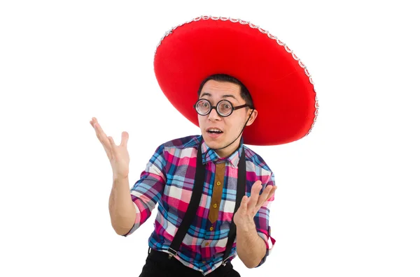 Divertido mexicano con sombrero en concepto — Foto de Stock