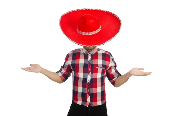 Divertido mexicano con sombrero en concepto — Foto de Stock