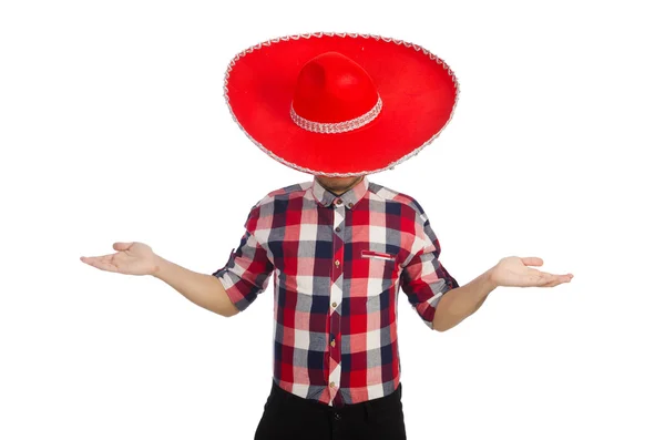 Lustiger Mexikaner mit Sombrero im Konzept — Stockfoto