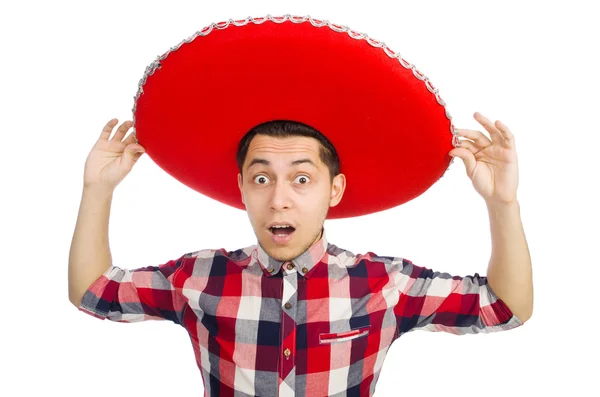 Rolig mexikanska med sombrero i koncept — Stockfoto