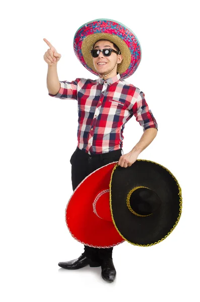 Divertente messicano con sombrero in concetto — Foto Stock