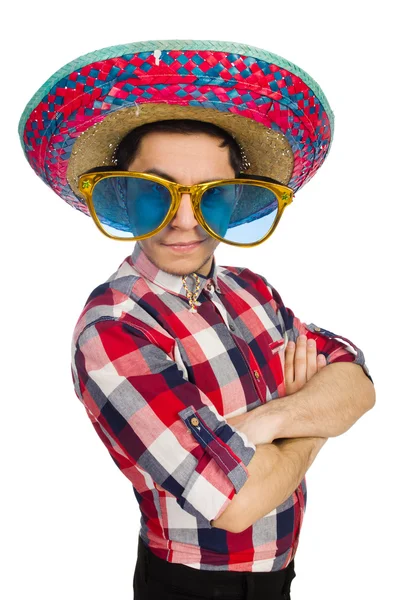 Divertente messicano con sombrero in concetto — Foto Stock