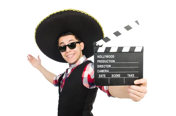 Funny mexican with sombrero in concept — Stock Photo, Image