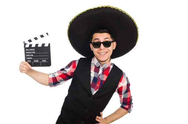 Rolig mexikanska med sombrero i koncept — Stockfoto