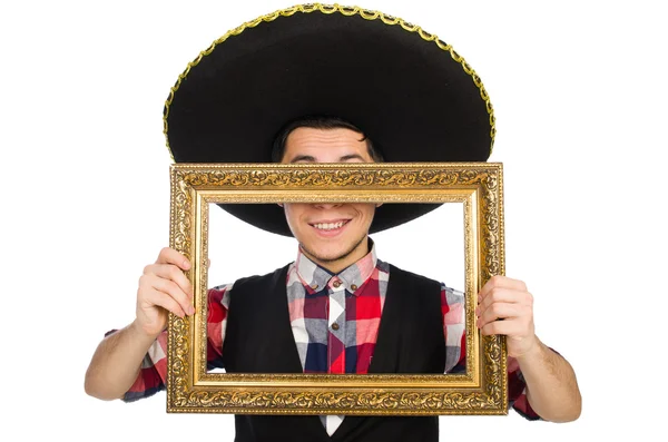 Rolig mexikanska med sombrero i koncept — Stockfoto