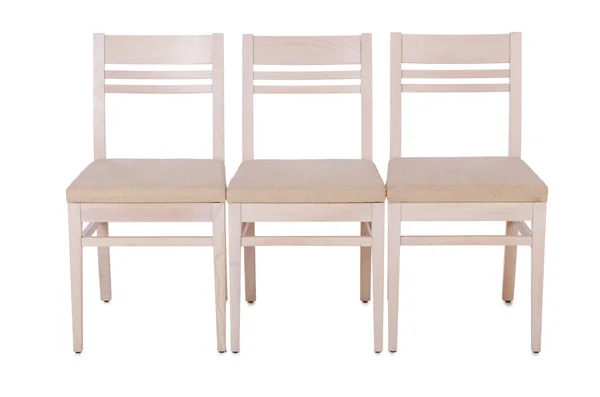 Row of chairs isolated on the white — Stock Photo, Image