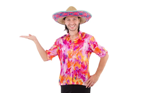 Lustiger Mexikaner mit Sombrero im Konzept — Stockfoto