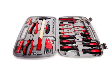 Beyaz arka plan üzerinde izole toolkit