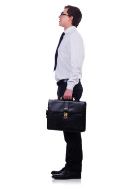 yakışıklı işadamı üzerinde beyaz izole