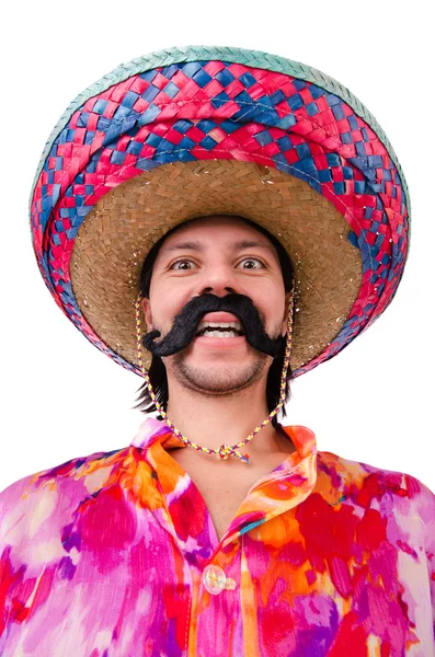 Funny mexican with sombrero hat — Stock Photo, Image
