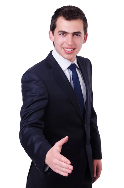 Handsome businessman isolated on the white — Stock Photo, Image