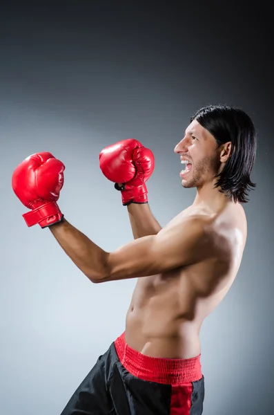 Lutador de artes marciais no treinamento — Fotografia de Stock