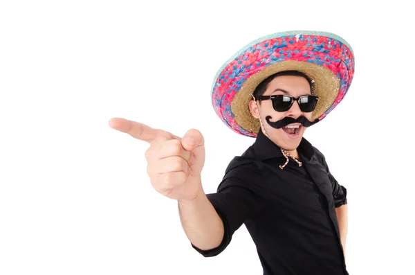 Divertido mexicano con sombrero en concepto —  Fotos de Stock