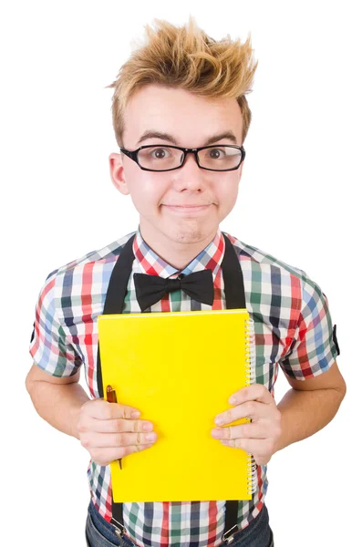 Young student isolated on the white background — Stock Photo, Image