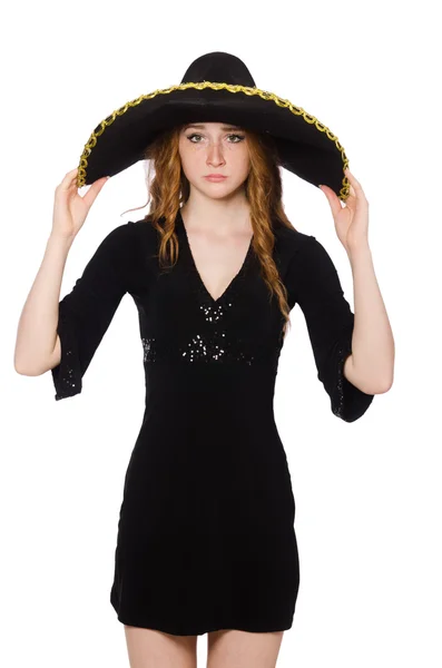 Rolig mexikan med sombrero hatt — Stockfoto