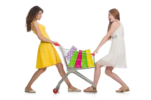 Duas amigas durante as compras — Fotografia de Stock